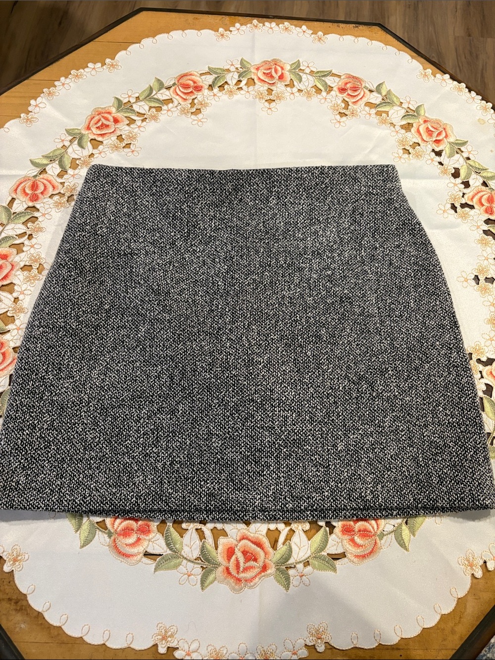 H&M Black and White Tweed Mini Skirt